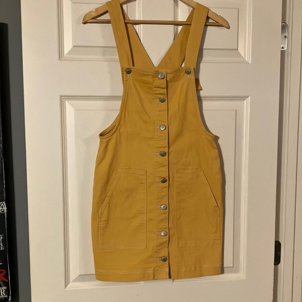 Blue Spice Yellow Overall Dress